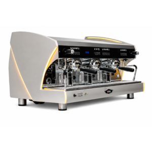 Machine à café expresso professionnelle Wega Polaris Pro 3 groupes avec éclairage LED orange — Stromboli Caffè Maroc