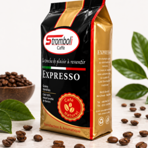 Expresso Gold Stromboli Caffè – café en grain premium 150 DH/Kg